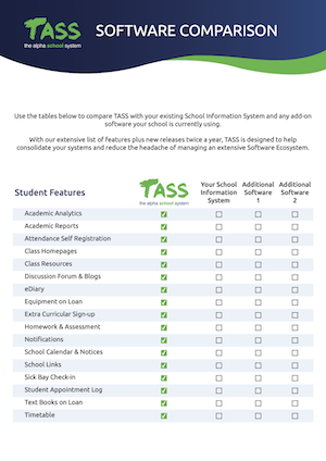 TASS Functionality comparison-1
